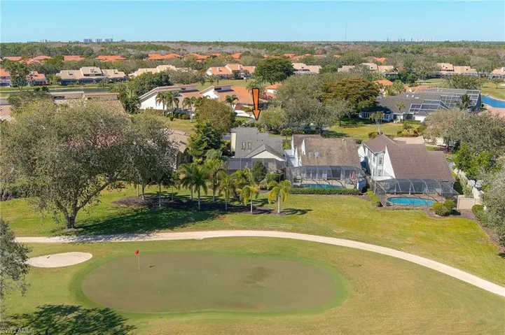 Aerial perspective of suburban area