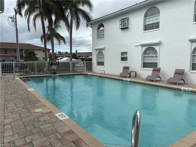 The community heated pool is located between the 2 four unit buildings. Unit #103 offers steps to the pool, deck and your assigned dock!