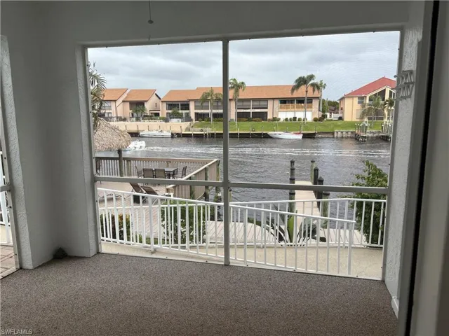 The 12.5 x 8.9 screened lanai overlooks the Rubicon canal and steps onto the community heated pool. Talk about convenience!