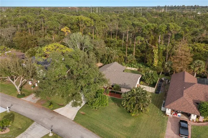 Birds eye view of property