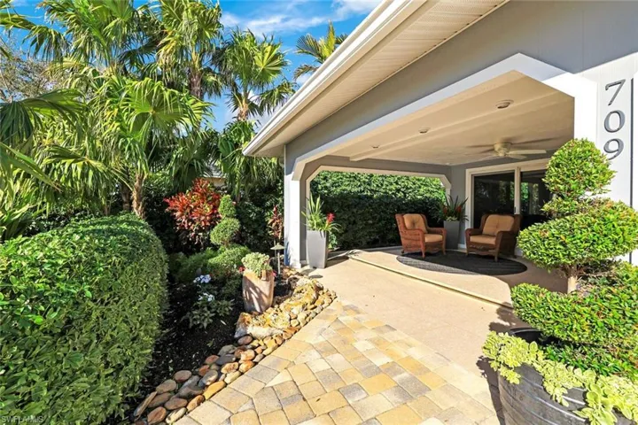 Shaded patio