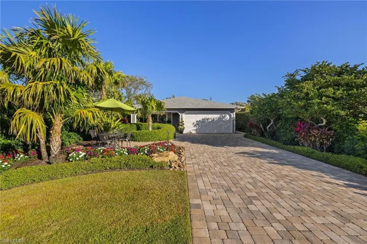 Pavers surrounding the home.