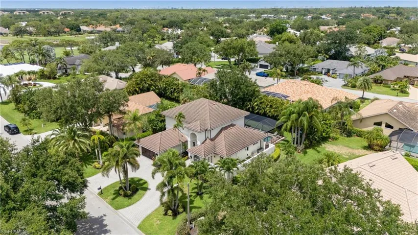Aerial view of residential area