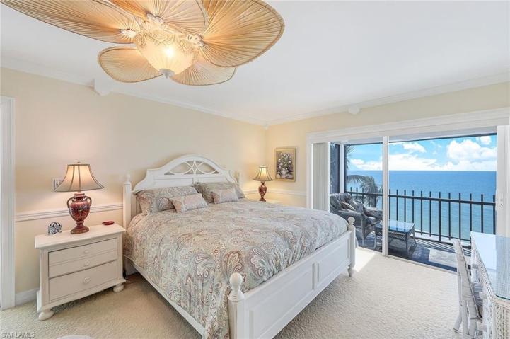 The primary bedroom has a private terrace and beautiful Gulf views!