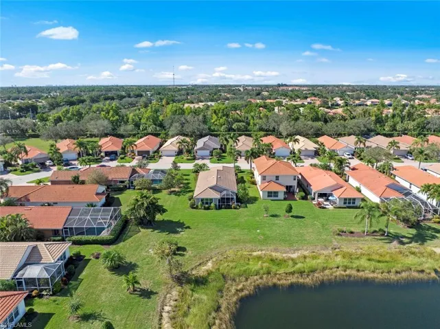 Aerial view of rear of home