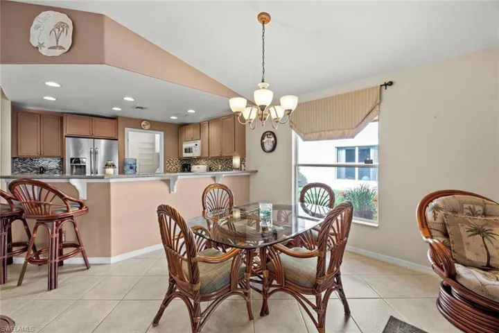 Dining area next to kitchen