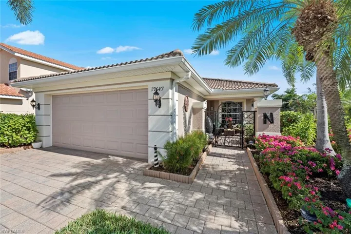 Brick walk to front gated entry