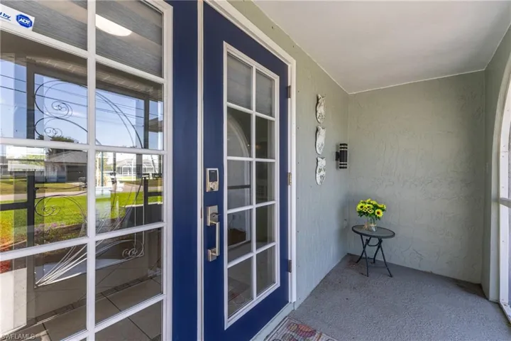 View of exterior entry