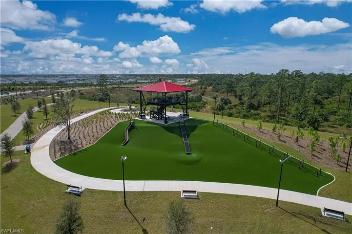 Hillcrest Park with 2 story observation town and sliding hills