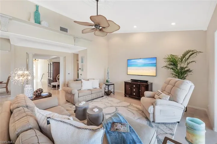 Vaulted ceilings and room to entertain