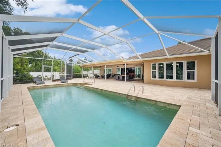 Heated Salt Water PoolTravertine Deck