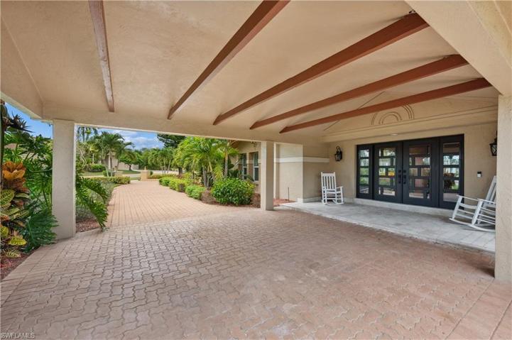 Porte cochère Entry with pavers