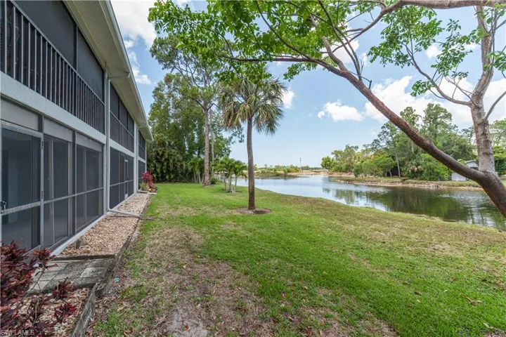 View of yard featuring a water view