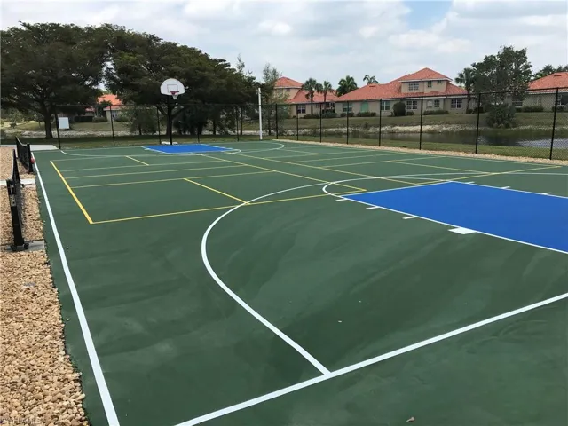2 newly resurfaced basketball courts