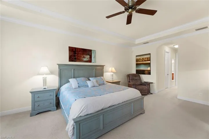 Master Suite hall leads to 2 walk-in closets and ensuite bath