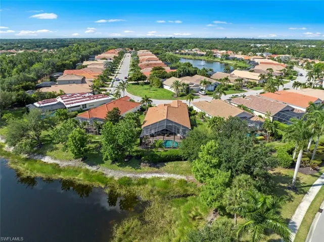 Aerial view of rear of home