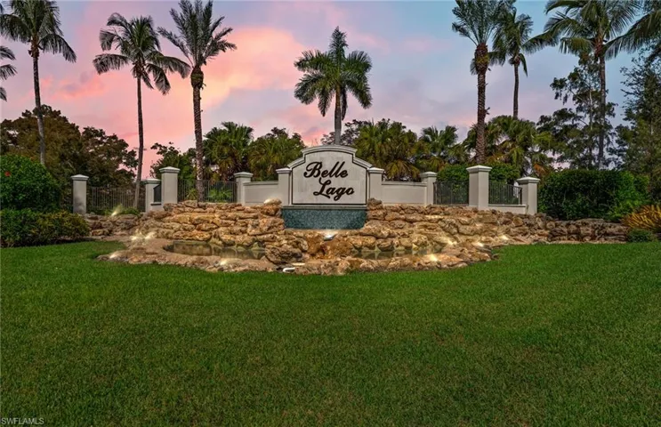 Belle Lago entrance sign