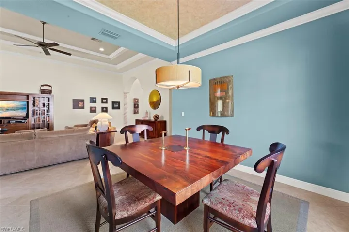 Dining area looking out towards great room