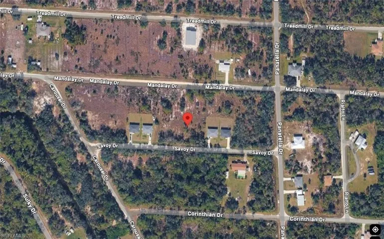 Aerial view of property's location