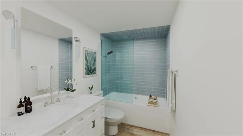 Reality renovated to showcase possibility of guest bathroom.