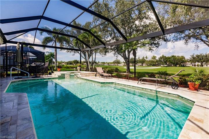 Pool & spa cage with picture windows