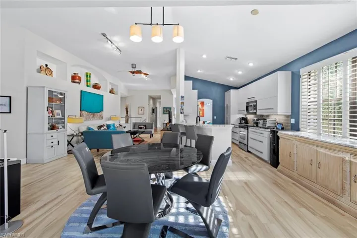 Multiple dining areas throughout the home