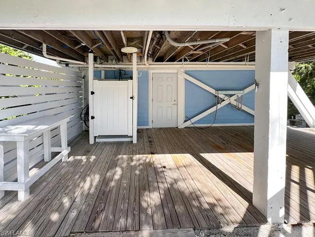 View of wooden terrace