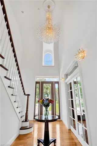 Entry with Gorgeous Chandelier