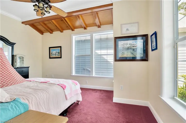 Guest Bedroom with Milled work on ceiling
