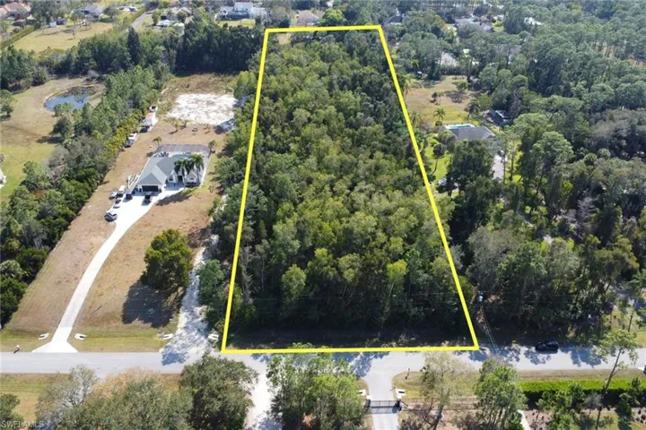 Aerial view of property's location with property boundaries highlighted