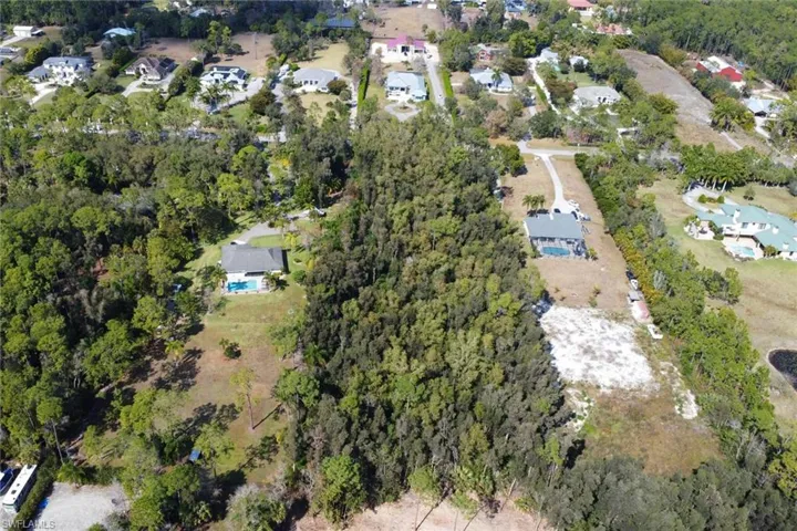 Aerial perspective of suburban area