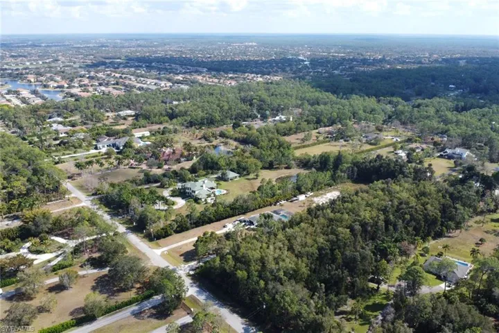 Aerial view of residential area