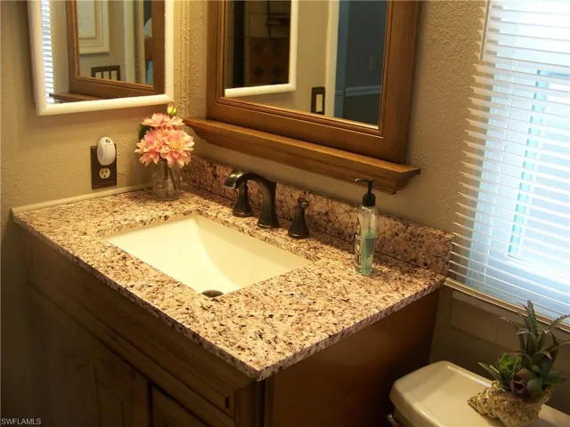 Guest bathroom with granite undermount sink