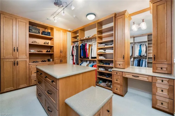 View of walk in closet