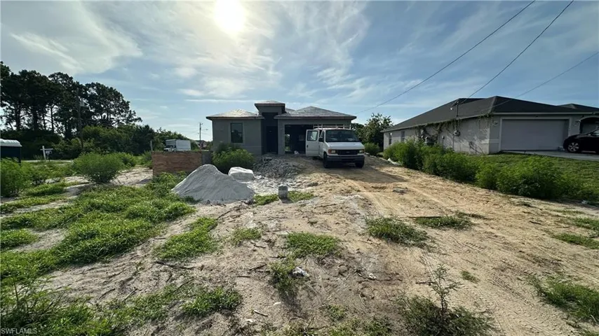 View of front of house. Construction