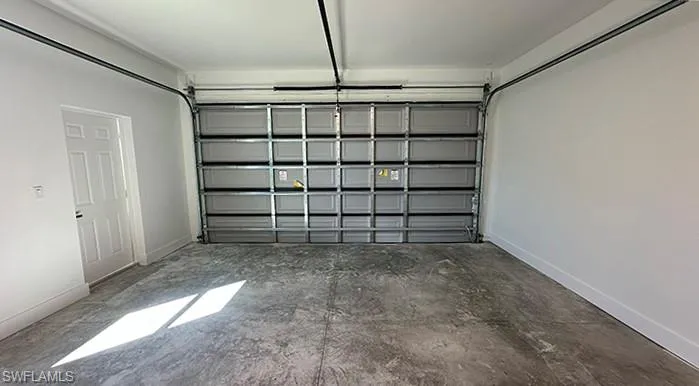 Garage with baseboards