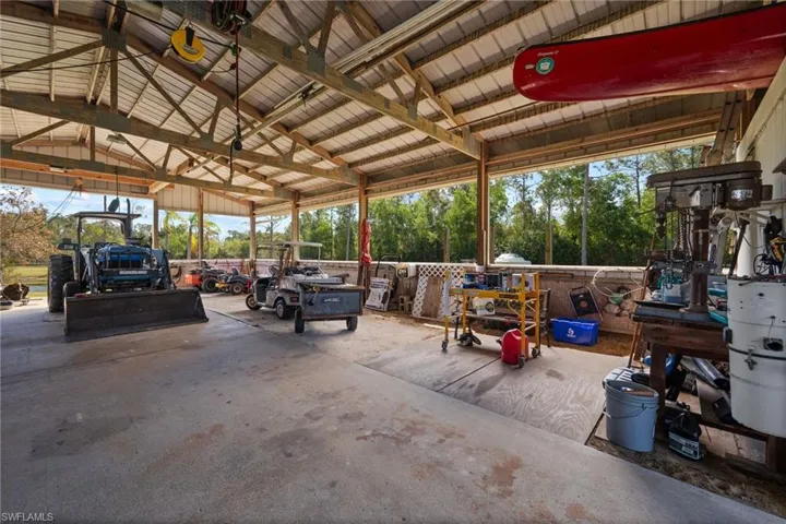 View of tractor parking