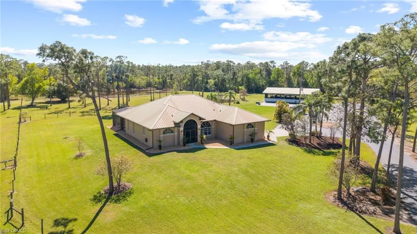 Birds eye view of property