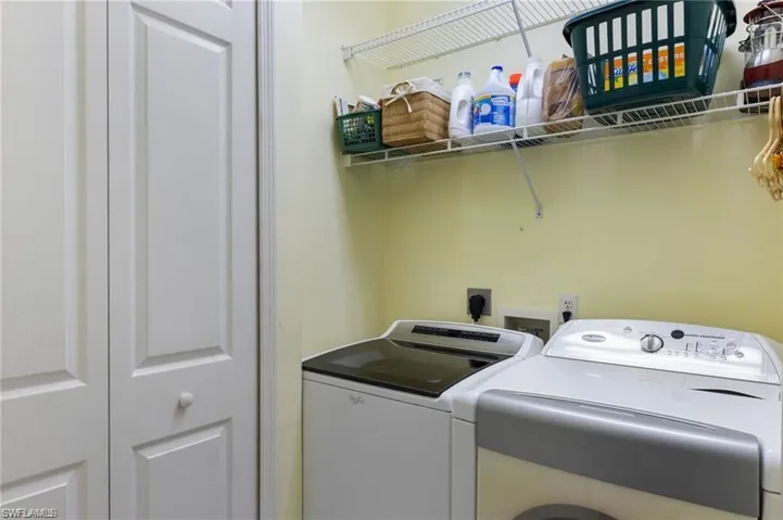 Laundry area with separate washer and dryer