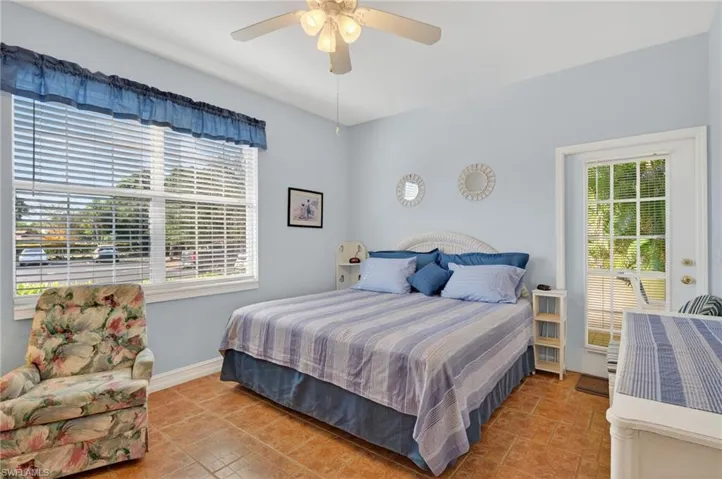 Spacious owners suite with french door to lanai