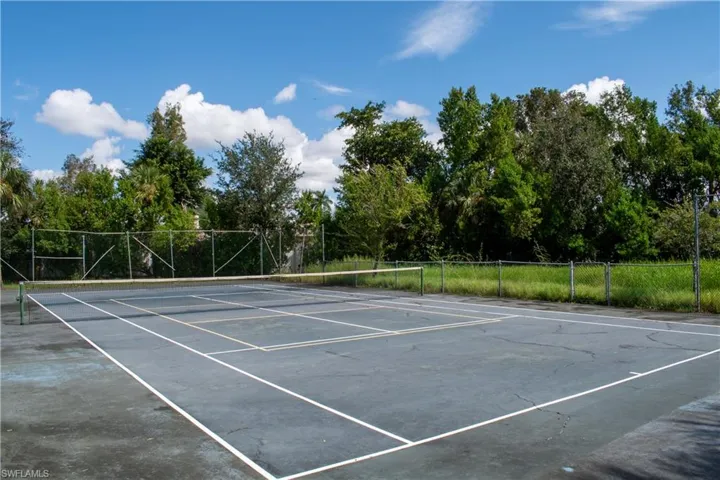 View of tennis court