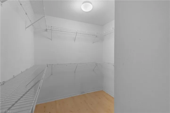 Spacious closet featuring wood-type flooring