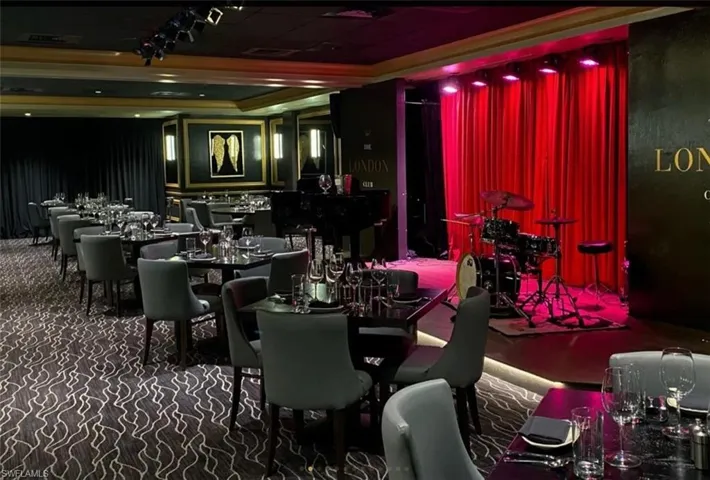 Upstairs you will find the London Club, a unique dining experience with live music