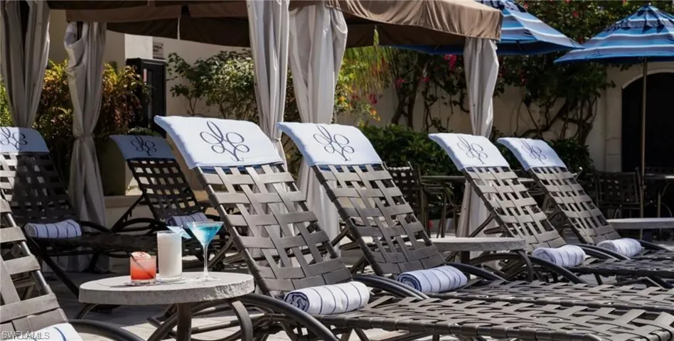 Lounge chairs at the Pool