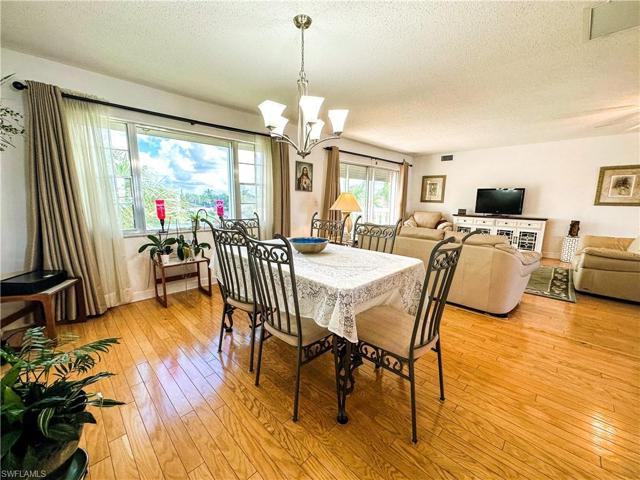 view of dining room from corner