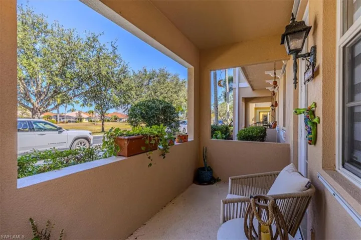 View of covered porch