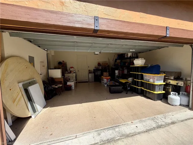 Garage with electric panel