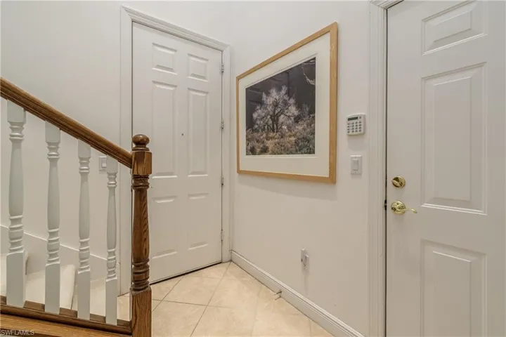 View of tiled foyer