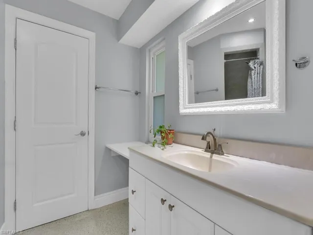 Bathroom with oversized vanity
