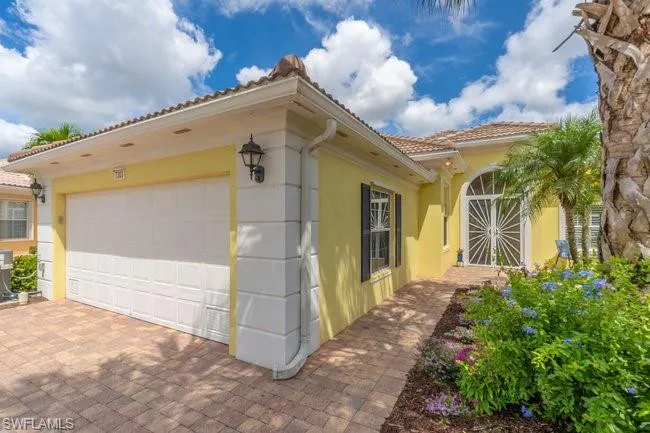 View of home's exterior featuring a garage